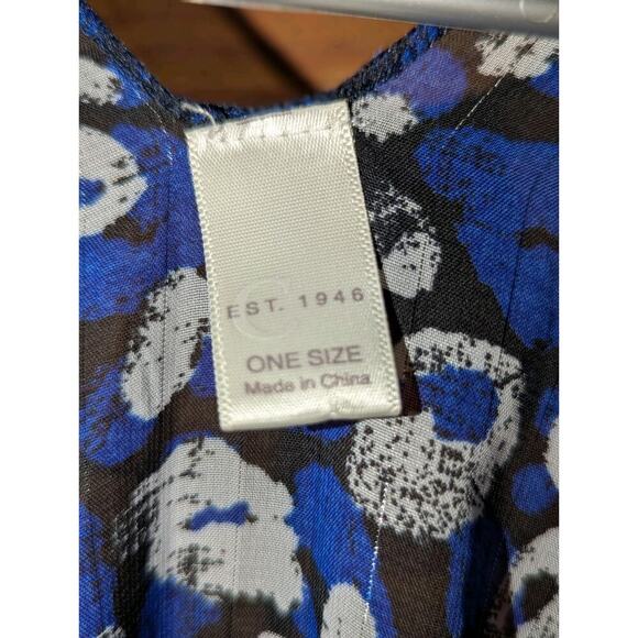 New cato womens one size cover up swim Pom Pom Blue Light Weight - Picture 4 of 8